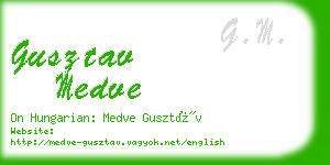 gusztav medve business card